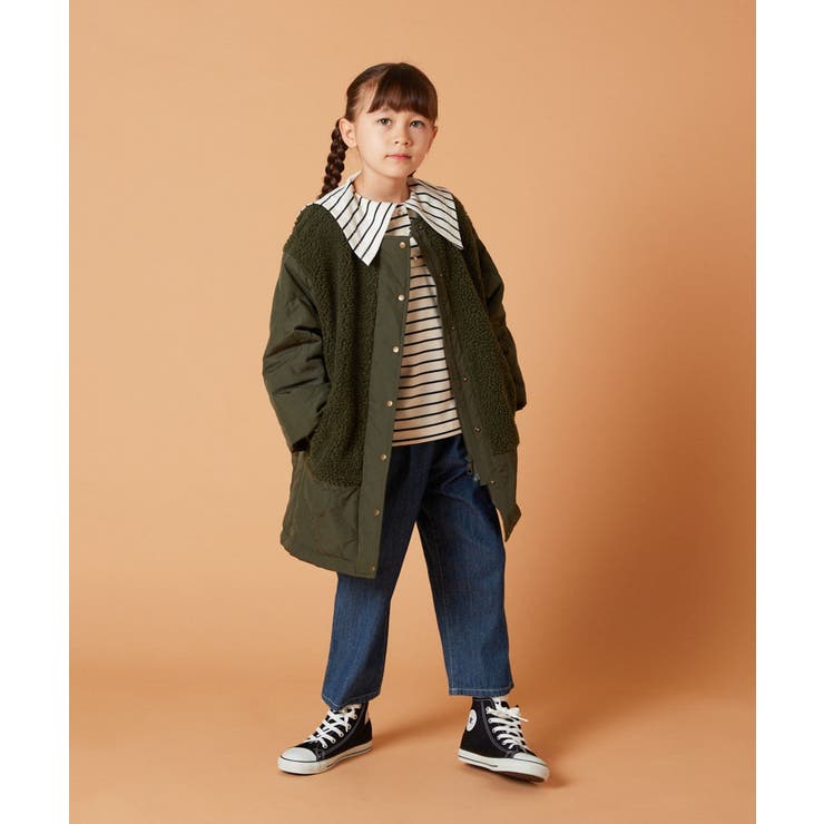 140-150]ボア切り替えキルティングコート[品番：ITKW0013893]｜a.v.v