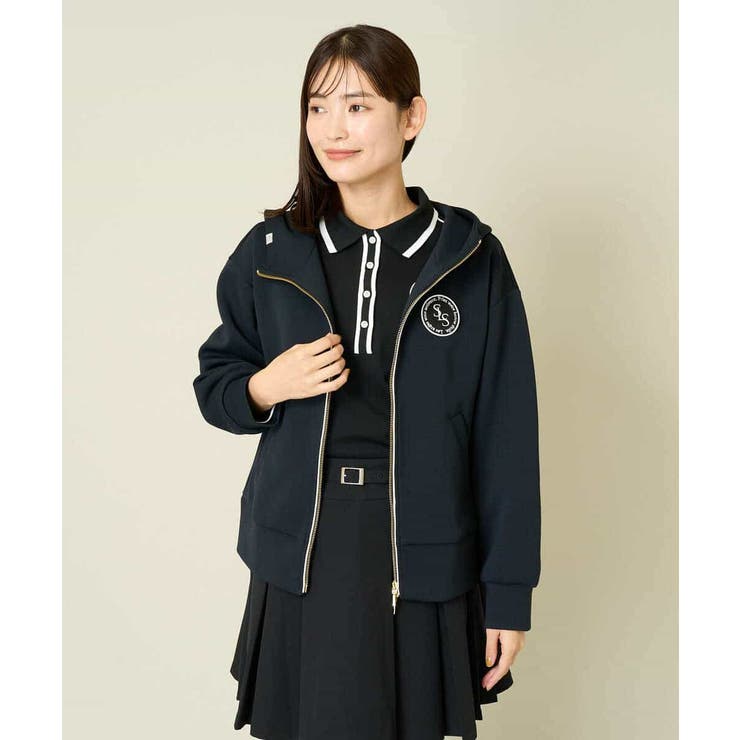 レディースゴルフウエア スフレタッチダンボールパーカー | a.v.v【WOMEN】 | 詳細画像5 