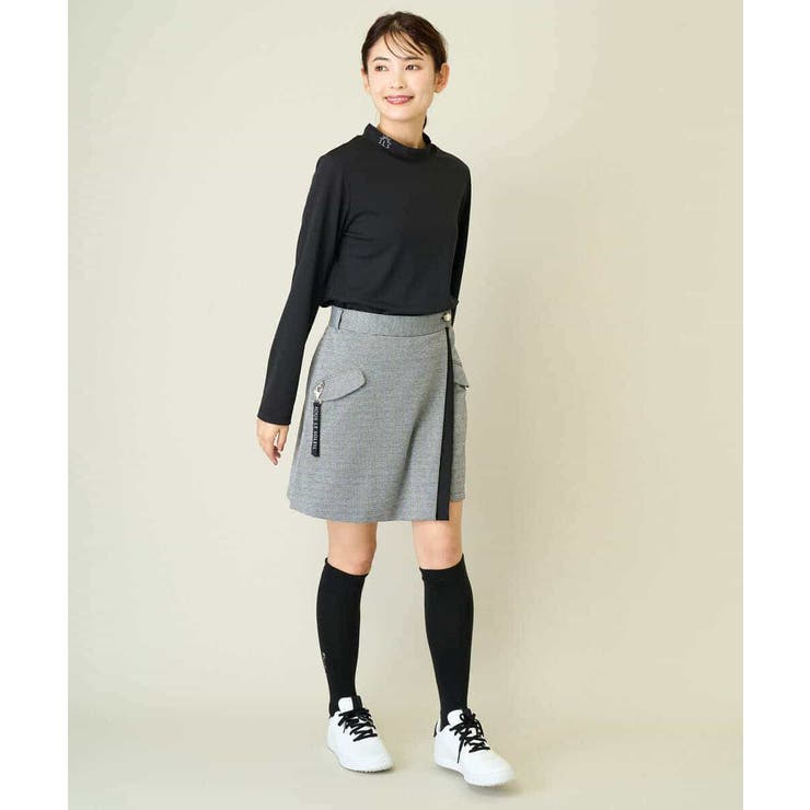 レディースゴルフウエア ラップ風キュロットパンツ[品番