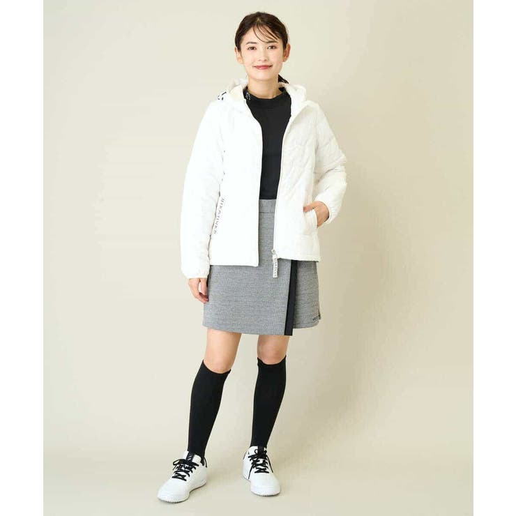 レディースゴルフウエア ラップ風キュロットパンツ[品番