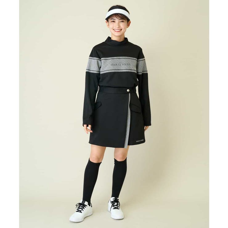 レディースゴルフウエア ラップ風キュロットパンツ[品番：ITKW0018465
