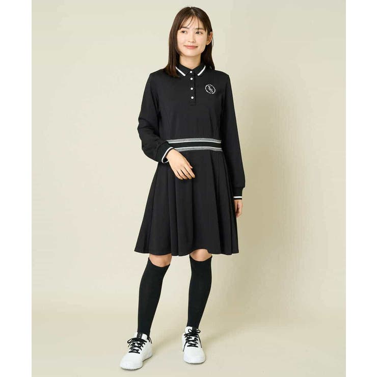 レディースゴルフウェア ラインリブポロシャツワンピース | a.v.v【WOMEN】 | 詳細画像8 