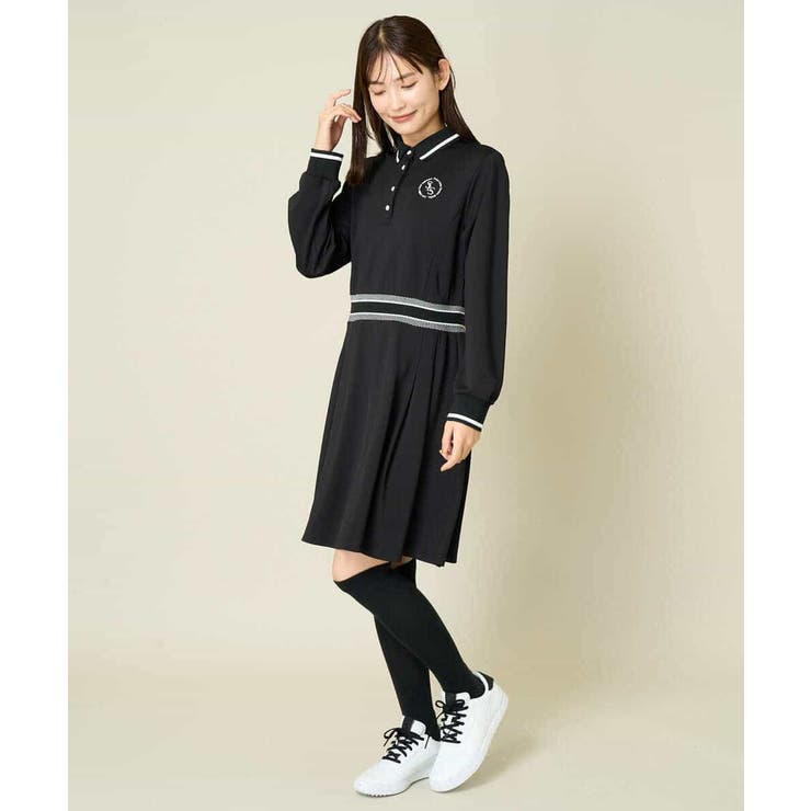 レディースゴルフウェア ラインリブポロシャツワンピース | a.v.v【WOMEN】 | 詳細画像9 