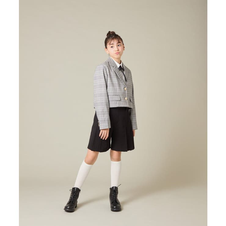 [150-160]【卒服/シワになりにくい】リボンタイ付きピンタックブラウス | a.v.v【KIDS】 | 詳細画像11 