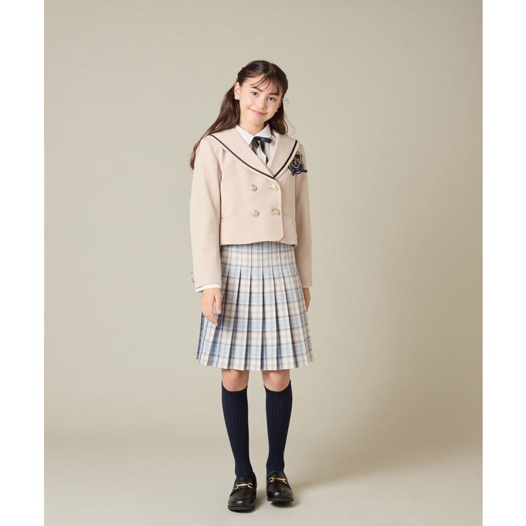 [150-160]【卒服/シワになりにくい】リボンタイ付きピンタックブラウス | a.v.v【KIDS】 | 詳細画像9 