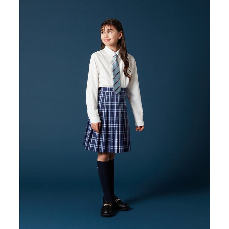 [140-160]【卒服】リボンタイ付きピンタックブラウス | a.v.v【KIDS】 | 詳細画像11 