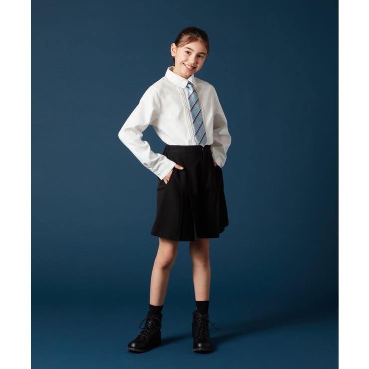 [140-160]【卒服】リボンタイ付きピンタックブラウス | a.v.v【KIDS】 | 詳細画像14 