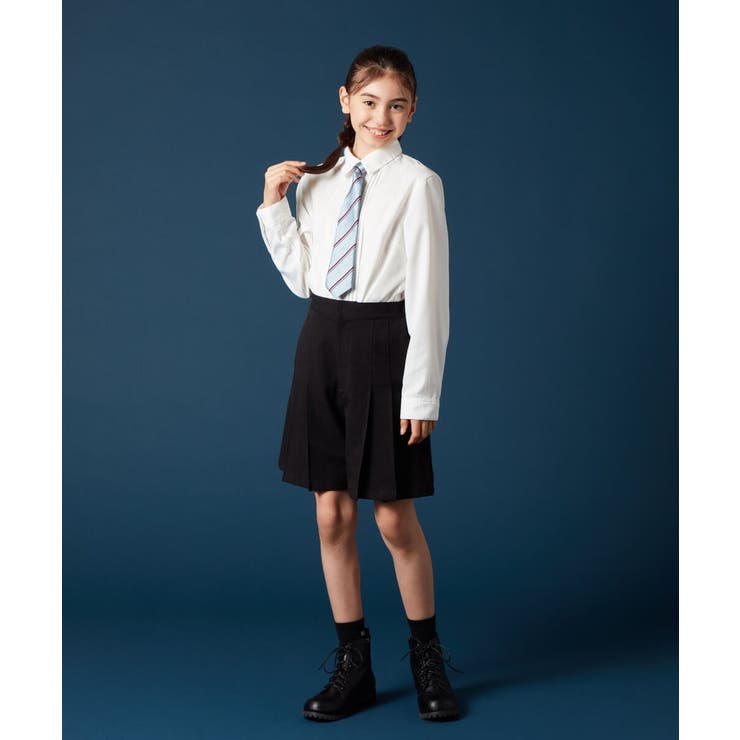 [140-160]【卒服】リボンタイ付きピンタックブラウス | a.v.v【KIDS】 | 詳細画像15 