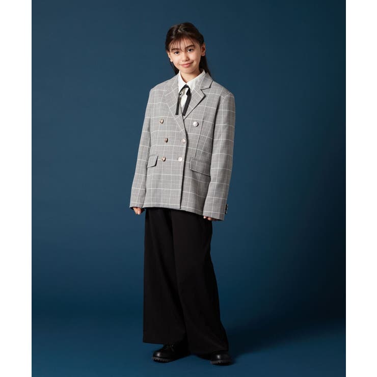 [140-160]【卒服】リボンタイ付きピンタックブラウス | a.v.v【KIDS】 | 詳細画像17 