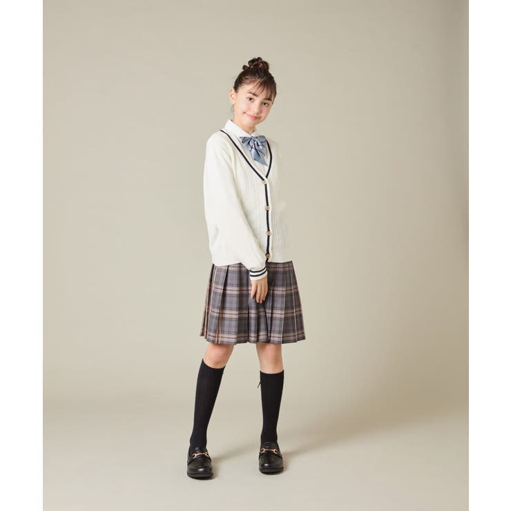 [150-160]【卒服】配色ケーブルカーディガン | a.v.v【KIDS】 | 詳細画像12 