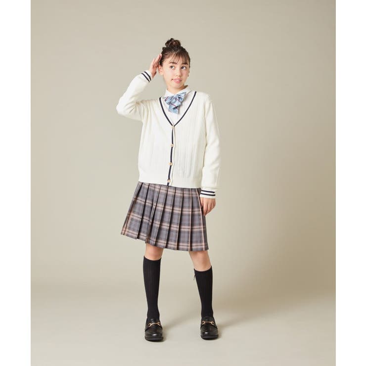 [150-160]【卒服】配色ケーブルカーディガン | a.v.v【KIDS】 | 詳細画像14 