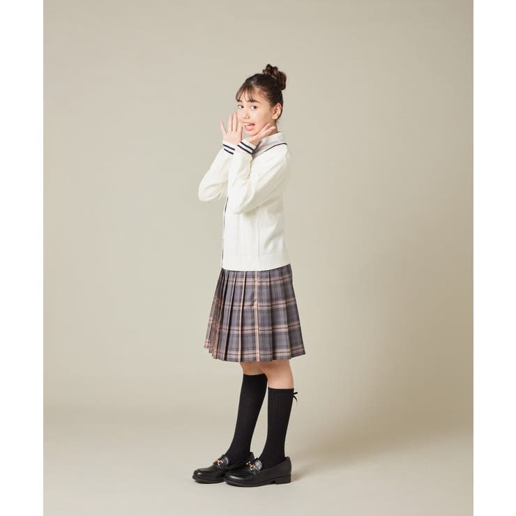 [150-160]【卒服】配色ケーブルカーディガン | a.v.v【KIDS】 | 詳細画像15 