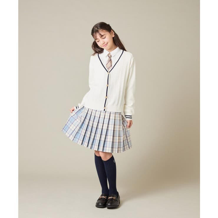 [150-160]【卒服】配色ケーブルカーディガン | a.v.v【KIDS】 | 詳細画像7 