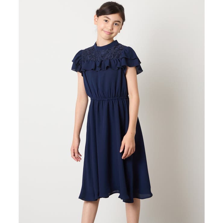 レース切り替えフリルワンピース | a.v.v【KIDS】 | 詳細画像2 