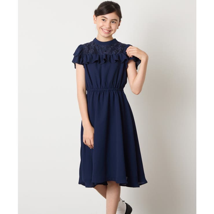 レース切り替えフリルワンピース | a.v.v【KIDS】 | 詳細画像3 