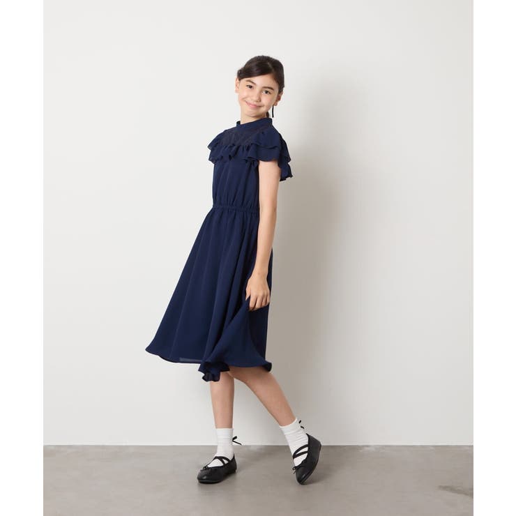 レース切り替えフリルワンピース | a.v.v【KIDS】 | 詳細画像6 