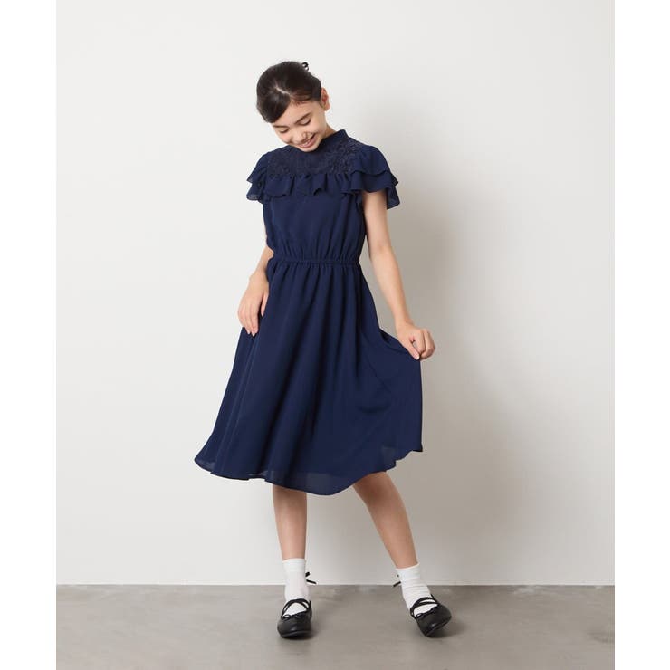 レース切り替えフリルワンピース | a.v.v【KIDS】 | 詳細画像7 