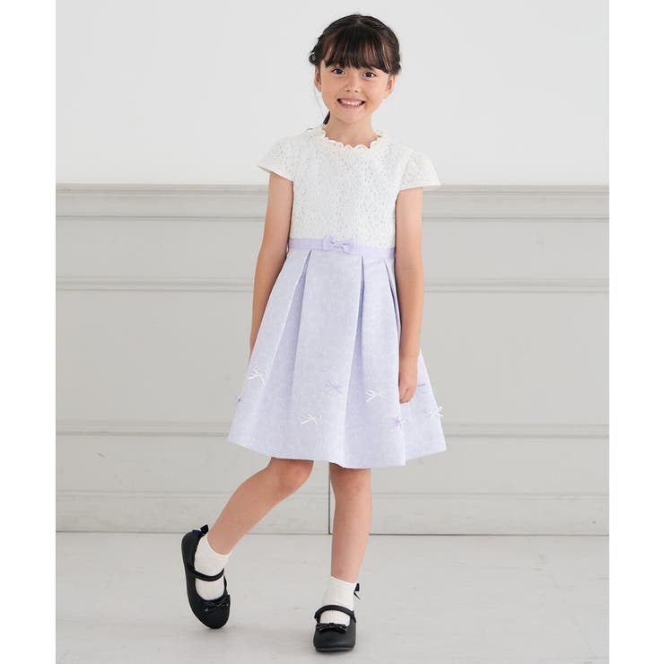 フラワージャガードフィット＆フレアワンピース | a.v.v【KIDS】 | 詳細画像20 