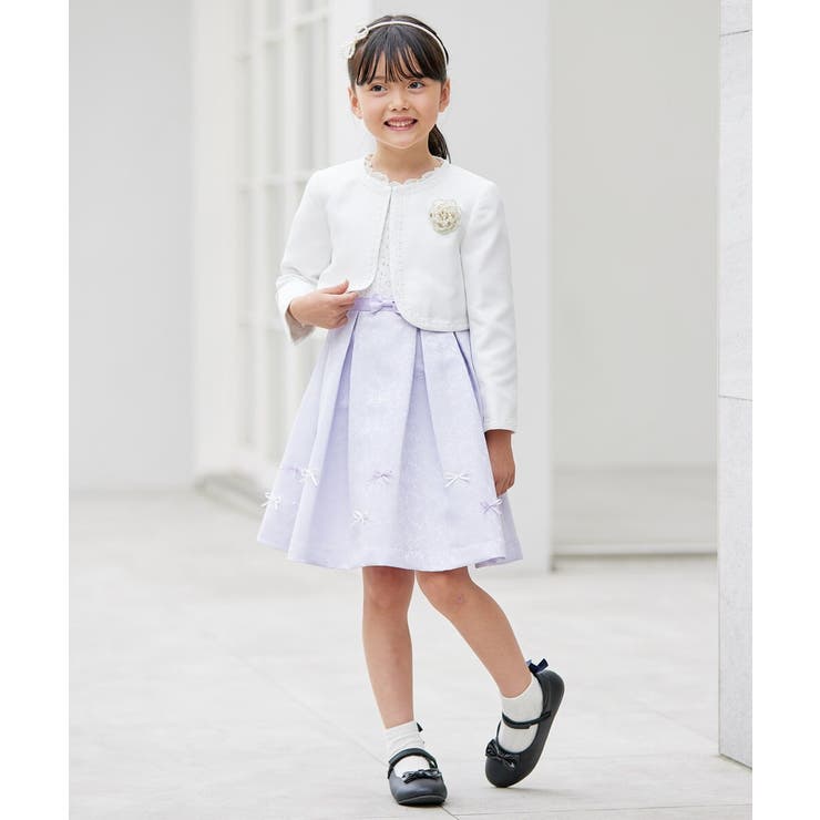 フラワージャガードフィット＆フレアワンピース | a.v.v【KIDS】 | 詳細画像25 