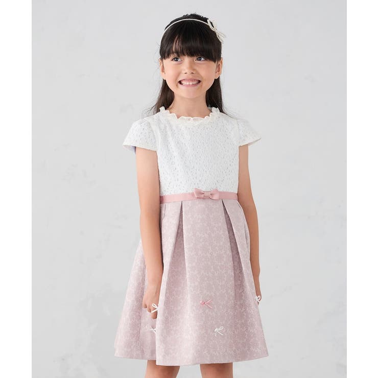 フラワージャガードフィット＆フレアワンピース | a.v.v【KIDS】 | 詳細画像3 