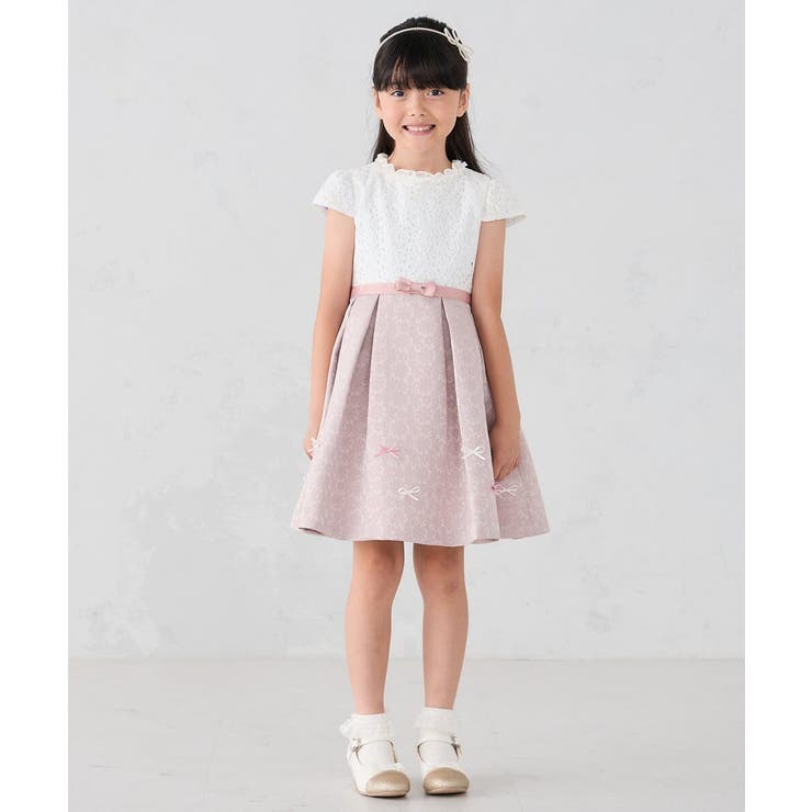 フラワージャガードフィット＆フレアワンピース | a.v.v【KIDS】 | 詳細画像5 