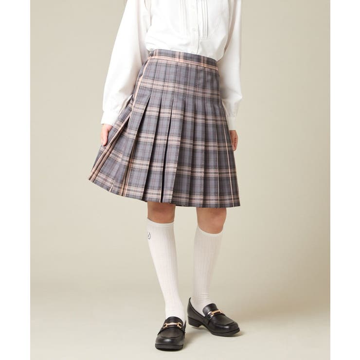[150-160]【卒服】ラメチェックプリーツスカート | a.v.v【KIDS】 | 詳細画像2 