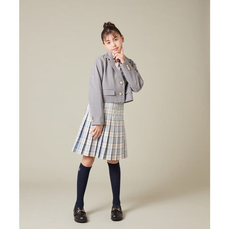 [150-160]【卒服】ラメチェックプリーツスカート | a.v.v【KIDS】 | 詳細画像45 