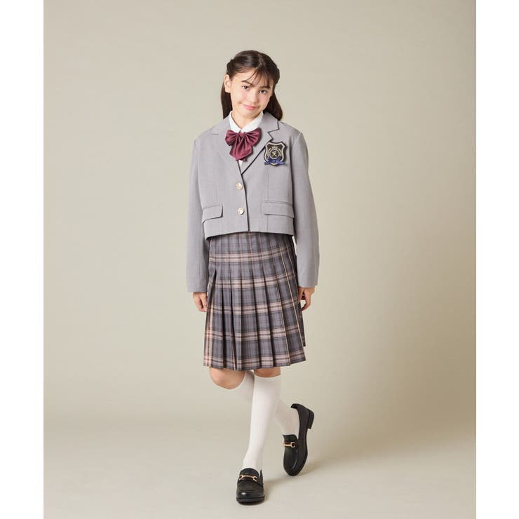 [150-160]【卒服】ラメチェックプリーツスカート | a.v.v【KIDS】 | 詳細画像7 