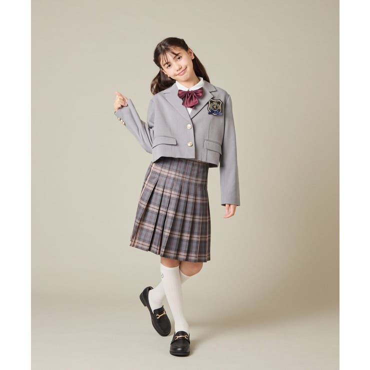 [150-160]【卒服】ラメチェックプリーツスカート | a.v.v【KIDS】 | 詳細画像8 
