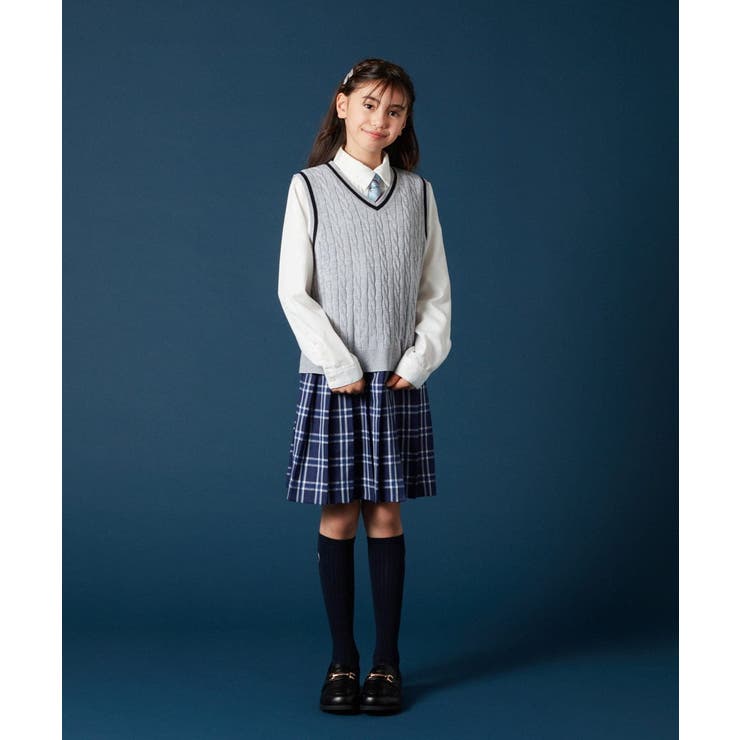 卒服　卒業式　ブラウン　チェック　プリーツスカート　160サイズ 140-160]【卒服】チェックプリーツスカート （ロング・マキシ丈