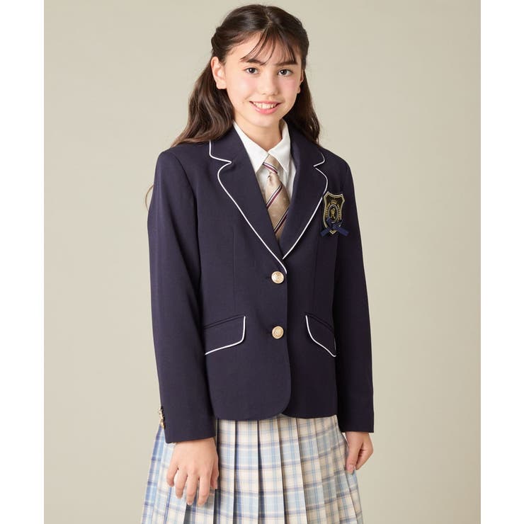 [150-160]【卒服】【エンブレム付き】パイピングテーラードジャケット | a.v.v【KIDS】 | 詳細画像17 