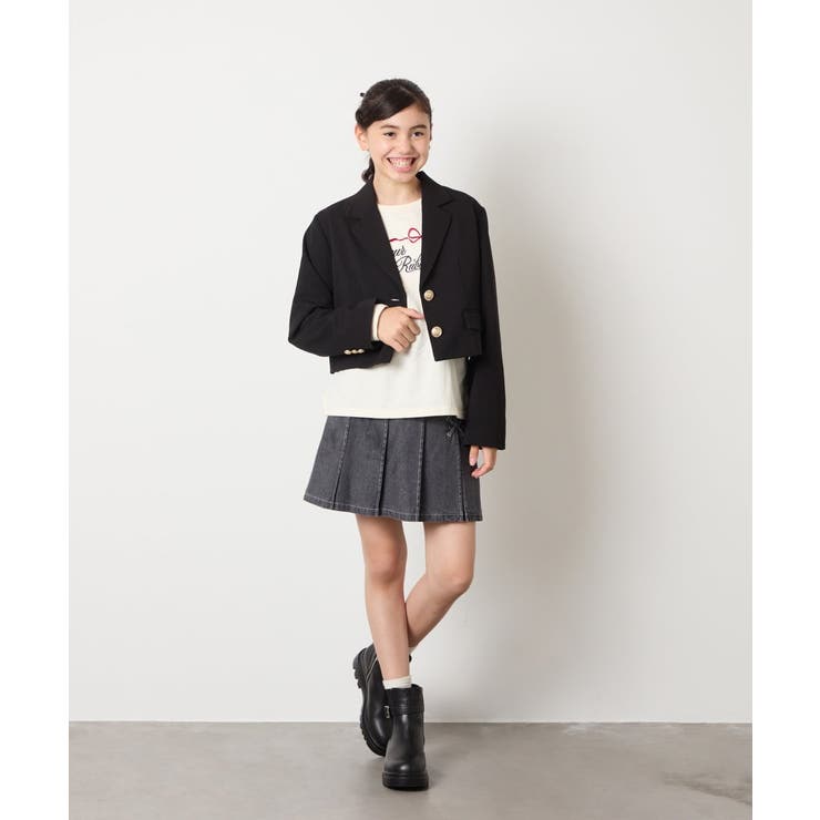 [150-160]【卒服】【エンブレム付き】ショートテーラードジャケット | a.v.v【KIDS】 | 詳細画像13 