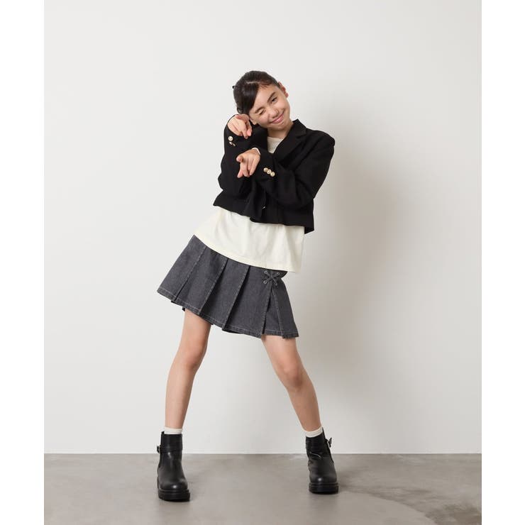 [150-160]【卒服】【エンブレム付き】ショートテーラードジャケット | a.v.v【KIDS】 | 詳細画像15 