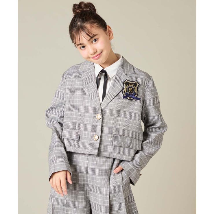 [150-160]【卒服】【エンブレム付き】ショートテーラードジャケット | a.v.v【KIDS】 | 詳細画像18 