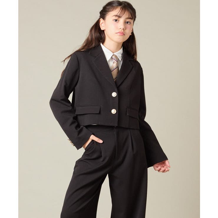 [150-160]【卒服】【エンブレム付き】ショートテーラードジャケット | a.v.v【KIDS】 | 詳細画像2 