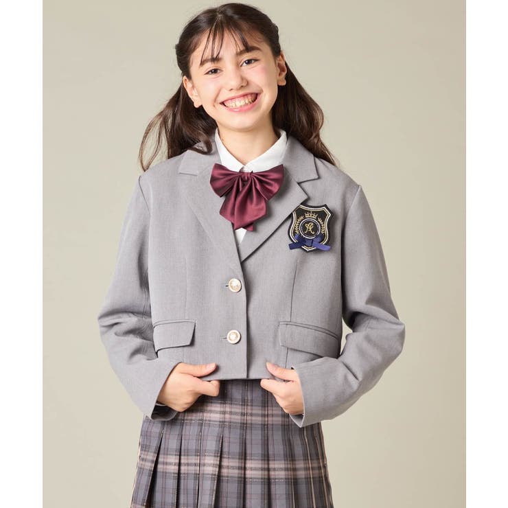 [150-160]【卒服】【エンブレム付き】ショートテーラードジャケット | a.v.v【KIDS】 | 詳細画像28 