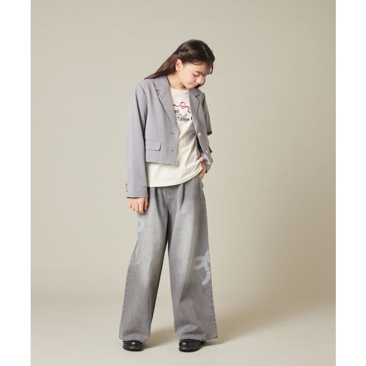 [150-160]【卒服】【エンブレム付き】ショートテーラードジャケット | a.v.v【KIDS】 | 詳細画像41 