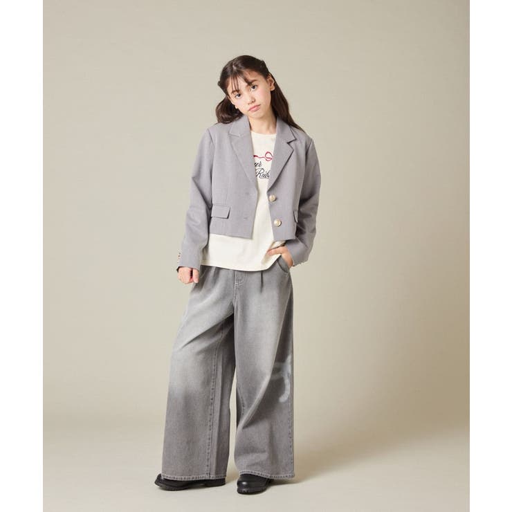 [150-160]【卒服】【エンブレム付き】ショートテーラードジャケット | a.v.v【KIDS】 | 詳細画像42 