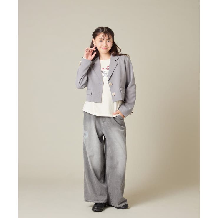 [150-160]【卒服】【エンブレム付き】ショートテーラードジャケット | a.v.v【KIDS】 | 詳細画像43 