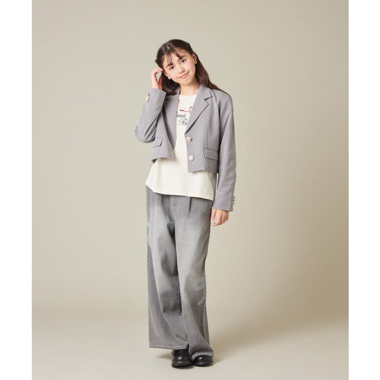 [150-160]【卒服】【エンブレム付き】ショートテーラードジャケット | a.v.v【KIDS】 | 詳細画像44 