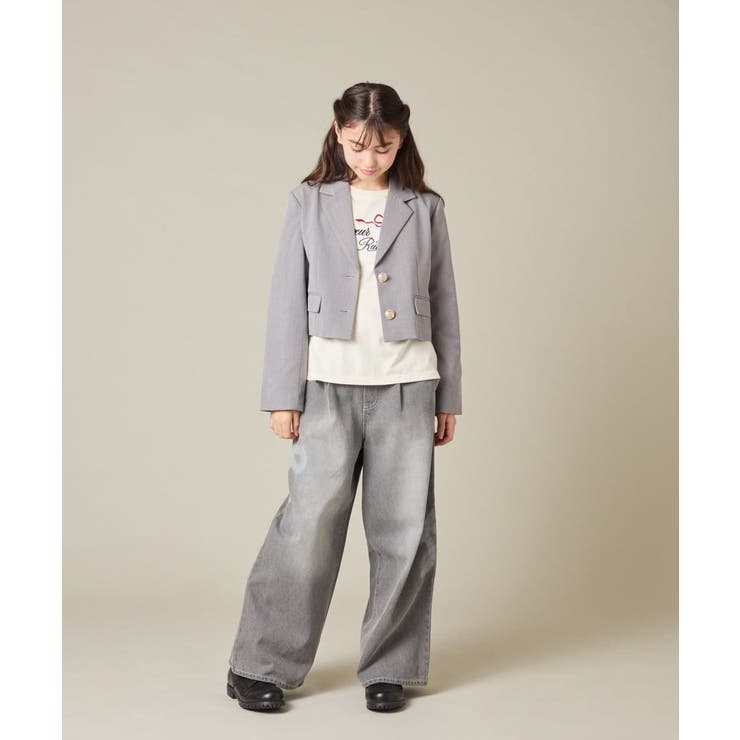 [150-160]【卒服】【エンブレム付き】ショートテーラードジャケット | a.v.v【KIDS】 | 詳細画像45 