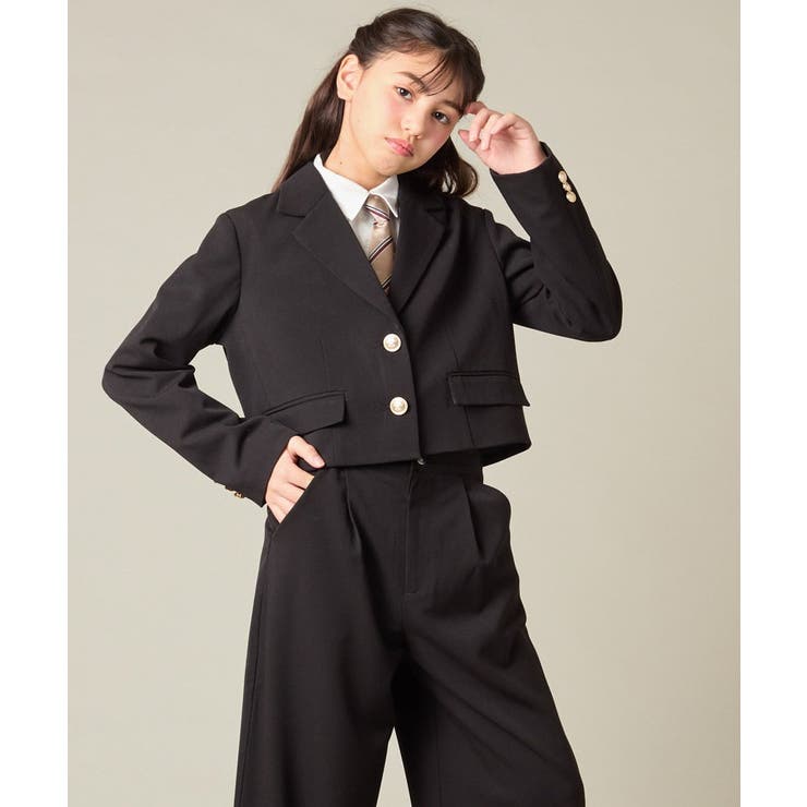 [150-160]【卒服】【エンブレム付き】ショートテーラードジャケット | a.v.v【KIDS】 | 詳細画像46 