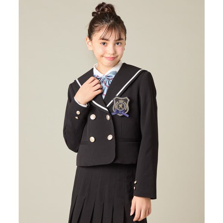 [150-160]【卒服】【エンブレム付き】配色セーラーカラージャケット | a.v.v【KIDS】 | 詳細画像16 