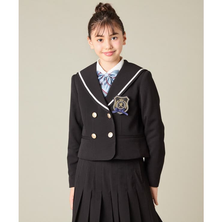 [150-160]【卒服】【エンブレム付き】配色セーラーカラージャケット | a.v.v【KIDS】 | 詳細画像19 