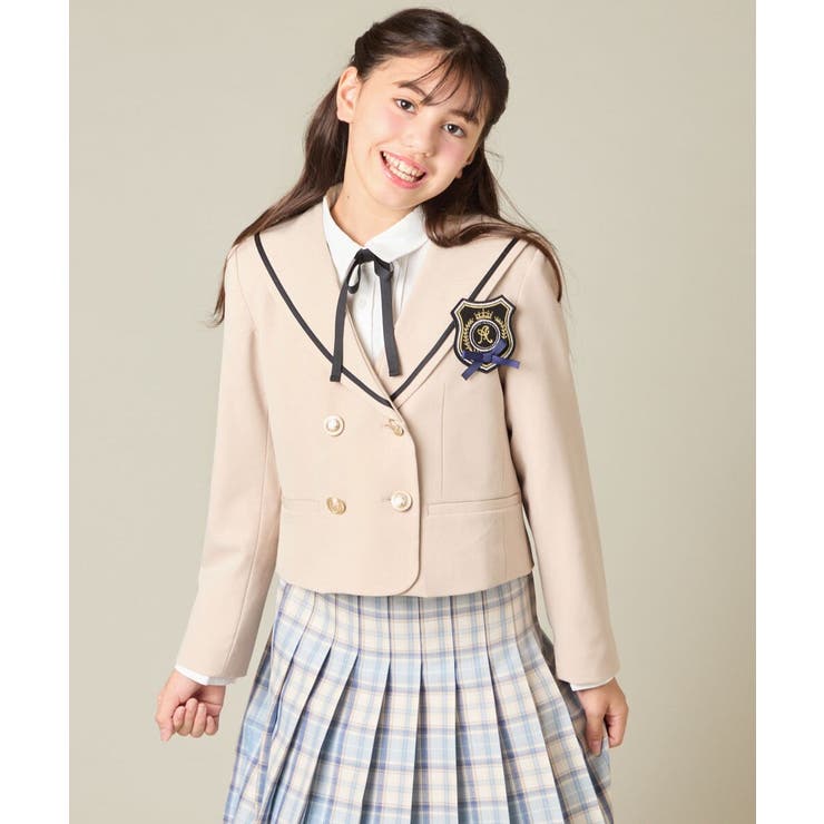 [150-160]【卒服】【エンブレム付き】配色セーラーカラージャケット | a.v.v【KIDS】 | 詳細画像2 