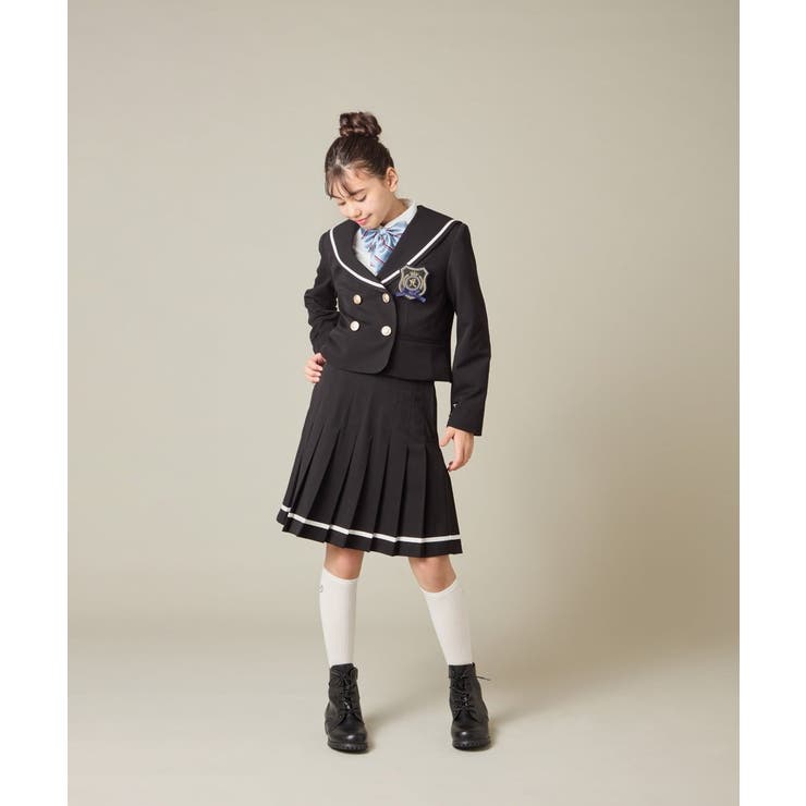 [150-160]【卒服】【エンブレム付き】配色セーラーカラージャケット | a.v.v【KIDS】 | 詳細画像20 