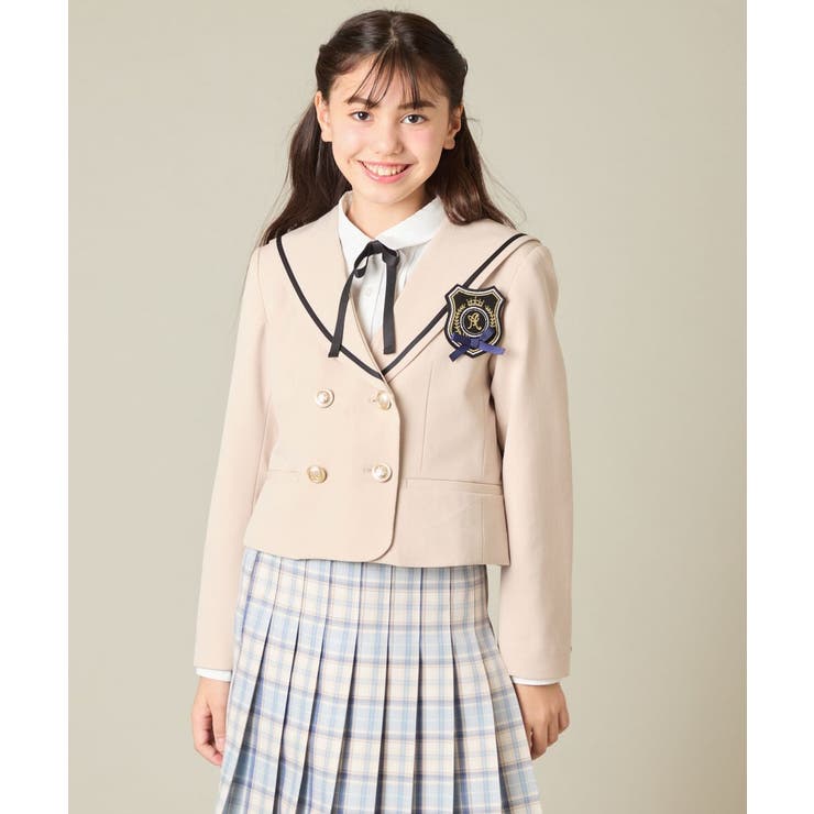 [150-160]【卒服】【エンブレム付き】配色セーラーカラージャケット | a.v.v【KIDS】 | 詳細画像4 