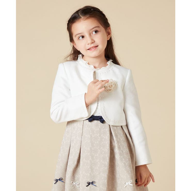 [100-130]【結婚式/セレモニー/オケージョン】レースコード付ピケボレロ | a.v.v【KIDS】 | 詳細画像11 