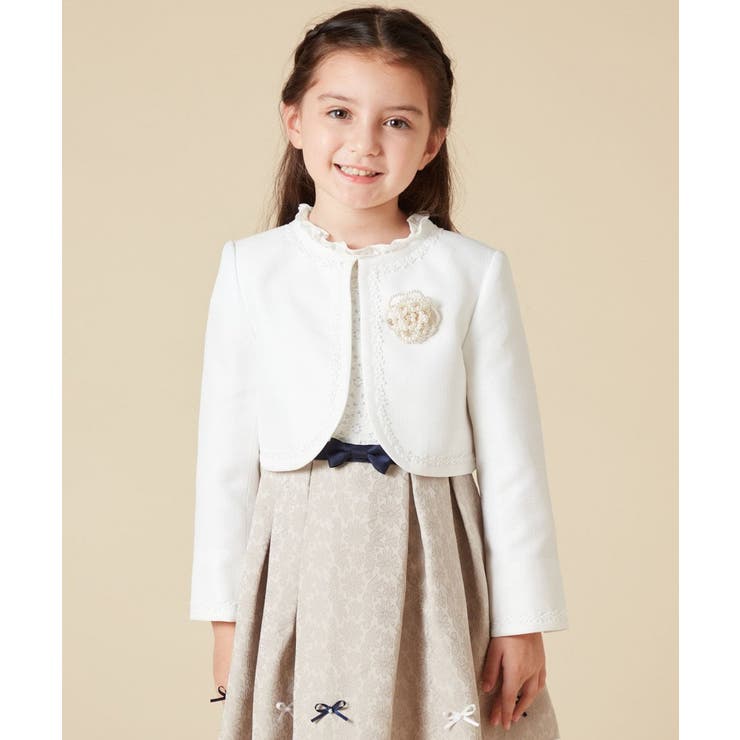 [100-130]【結婚式/セレモニー/オケージョン】レースコード付ピケボレロ | a.v.v【KIDS】 | 詳細画像12 