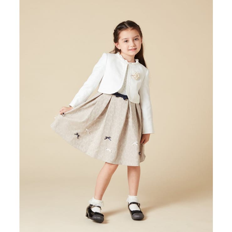 [100-130]【結婚式/セレモニー/オケージョン】レースコード付ピケボレロ | a.v.v【KIDS】 | 詳細画像15 